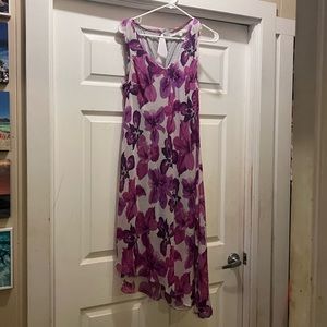 Purple Floral Rachel Roy flowy midi dress